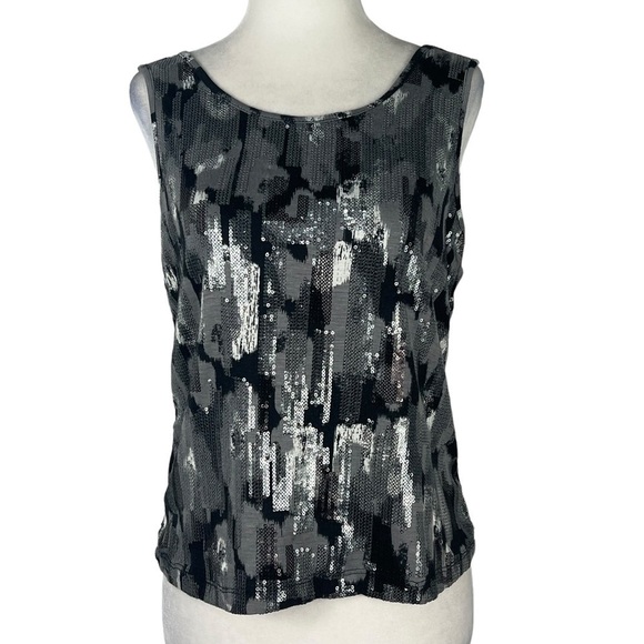 RUBY RD. SHIMMER SLEEVELESS WOMEN'S PETITE‎ TOP - Picture 1 of 13